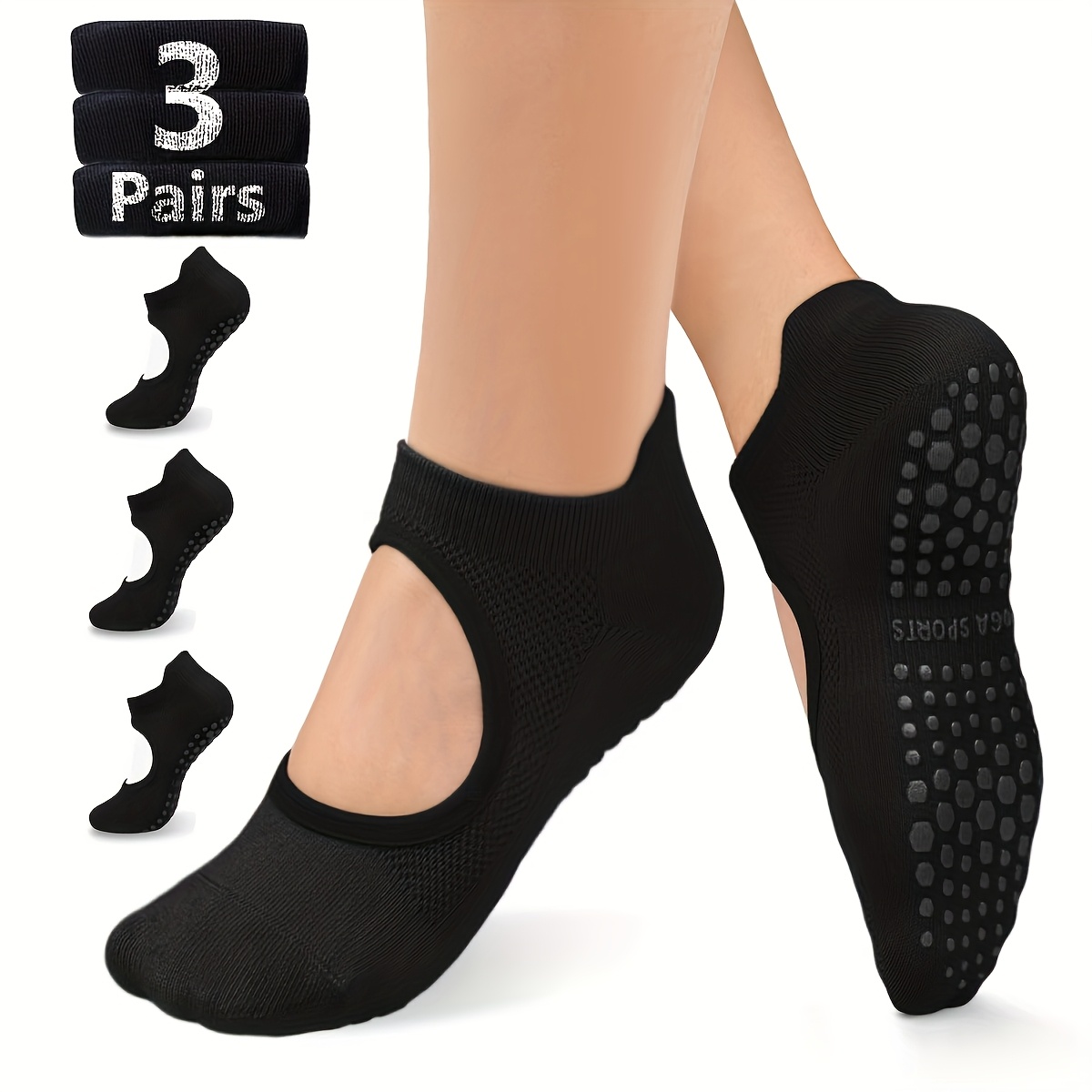 Calcetines antideslizantes par - Medias Para Pilates Y Yoga reseña y precio